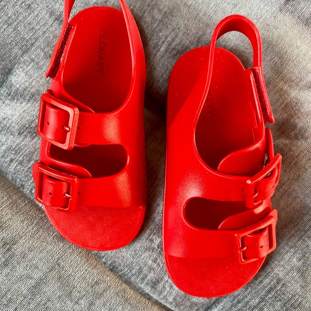 Unisex Jelly Double-Buckle Sandals for Toddler